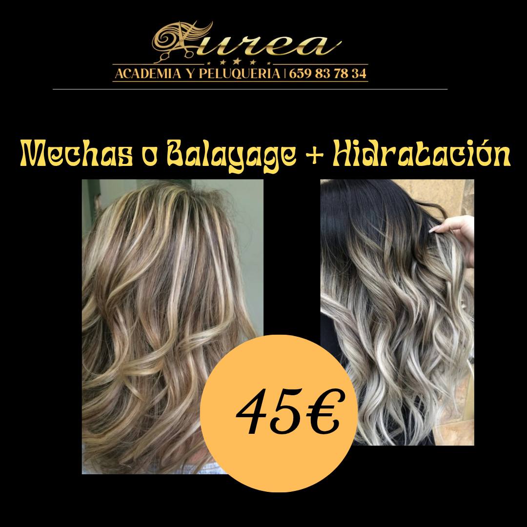 Promoción Mechas o balayage + hidratación en Áurea