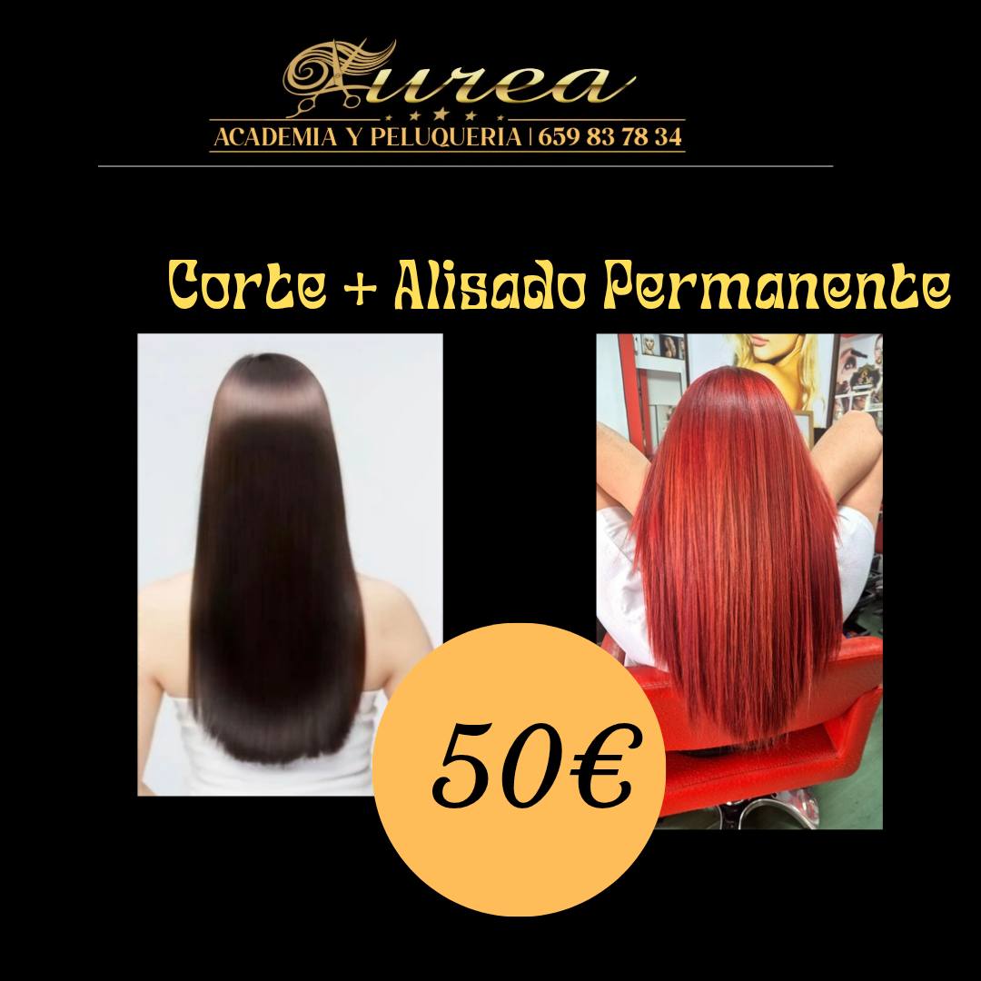 Promoción Corte + alisado permanente en Áurea