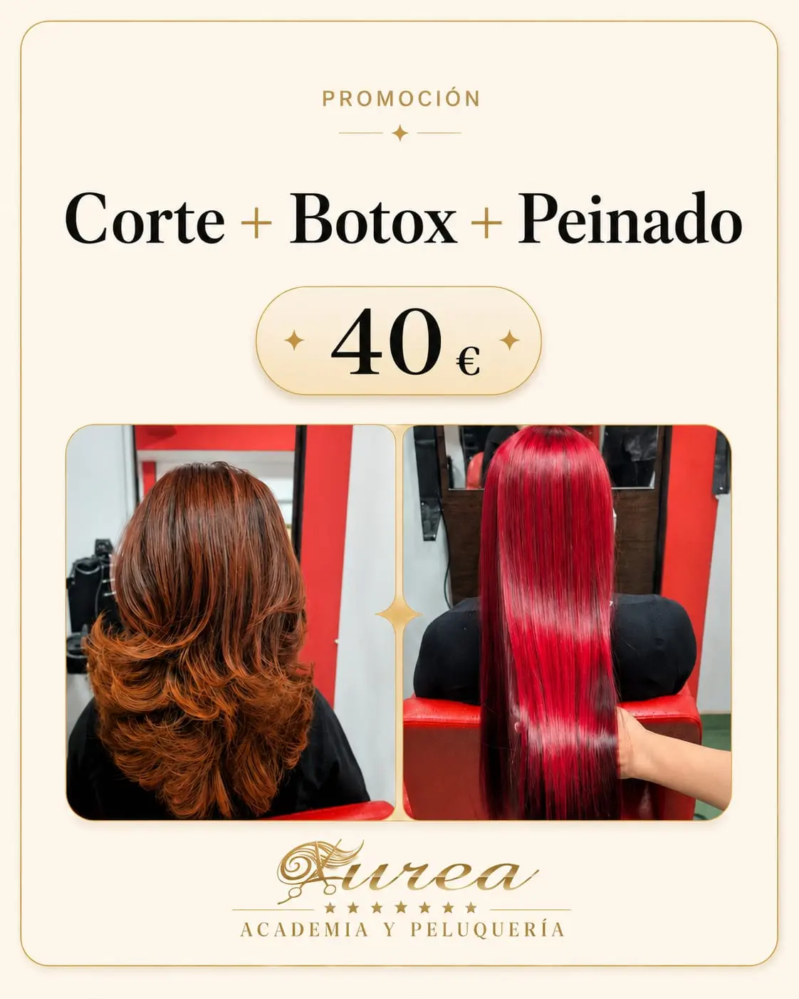 Promoción de Corte + botox + peinado por 40 € en Áurea
